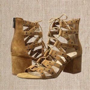 - Brown Block sandal heel